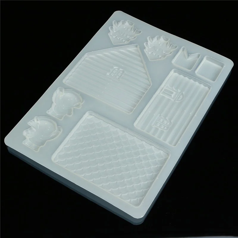 Christmas House PP Jelly Chocolate Pudding Baking Kit DIY Gingerbread  Silicone Mold