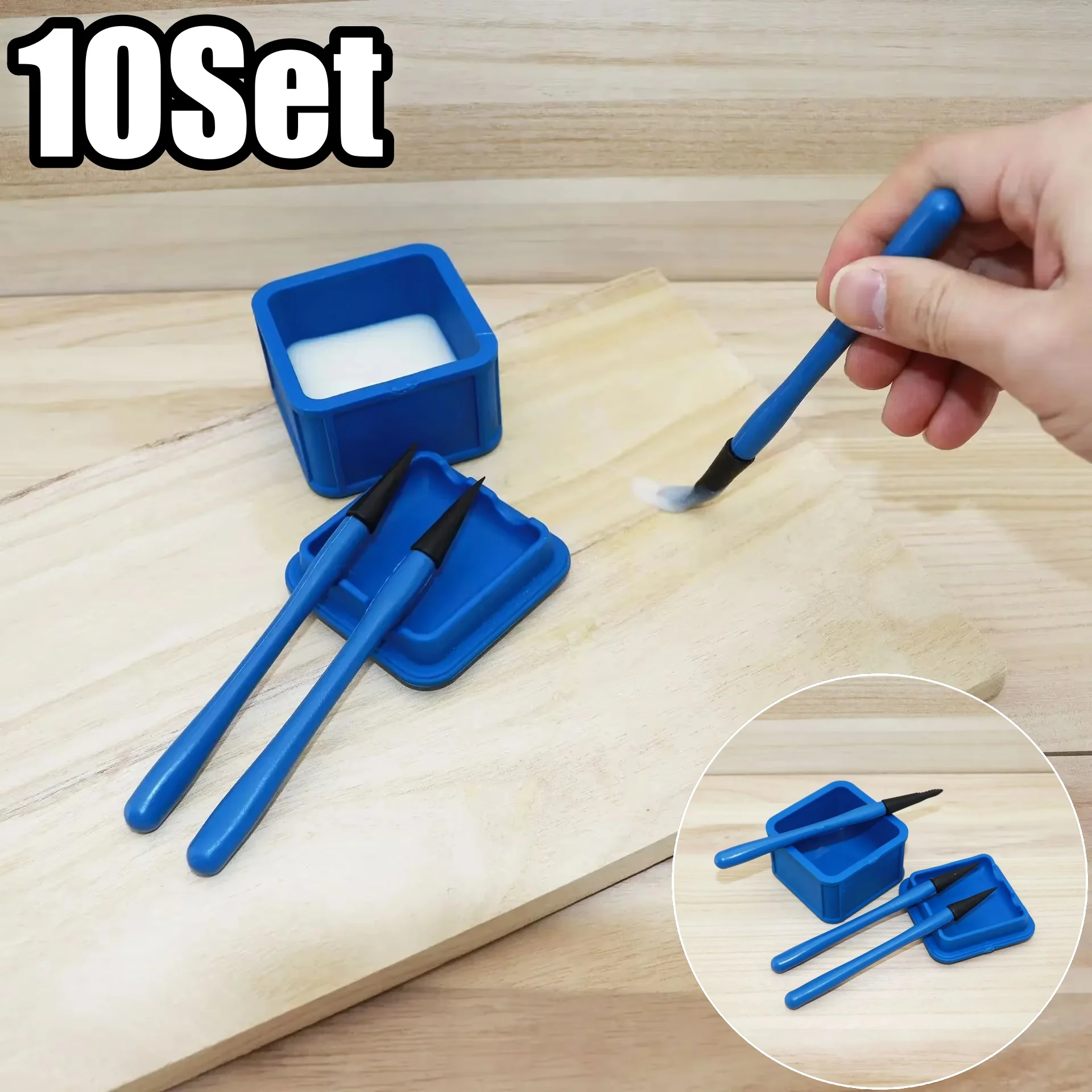 Glue Keeper Silicone Box Woodworking White Latex Glue Temporary Storage Place Box Pen Brush Tool