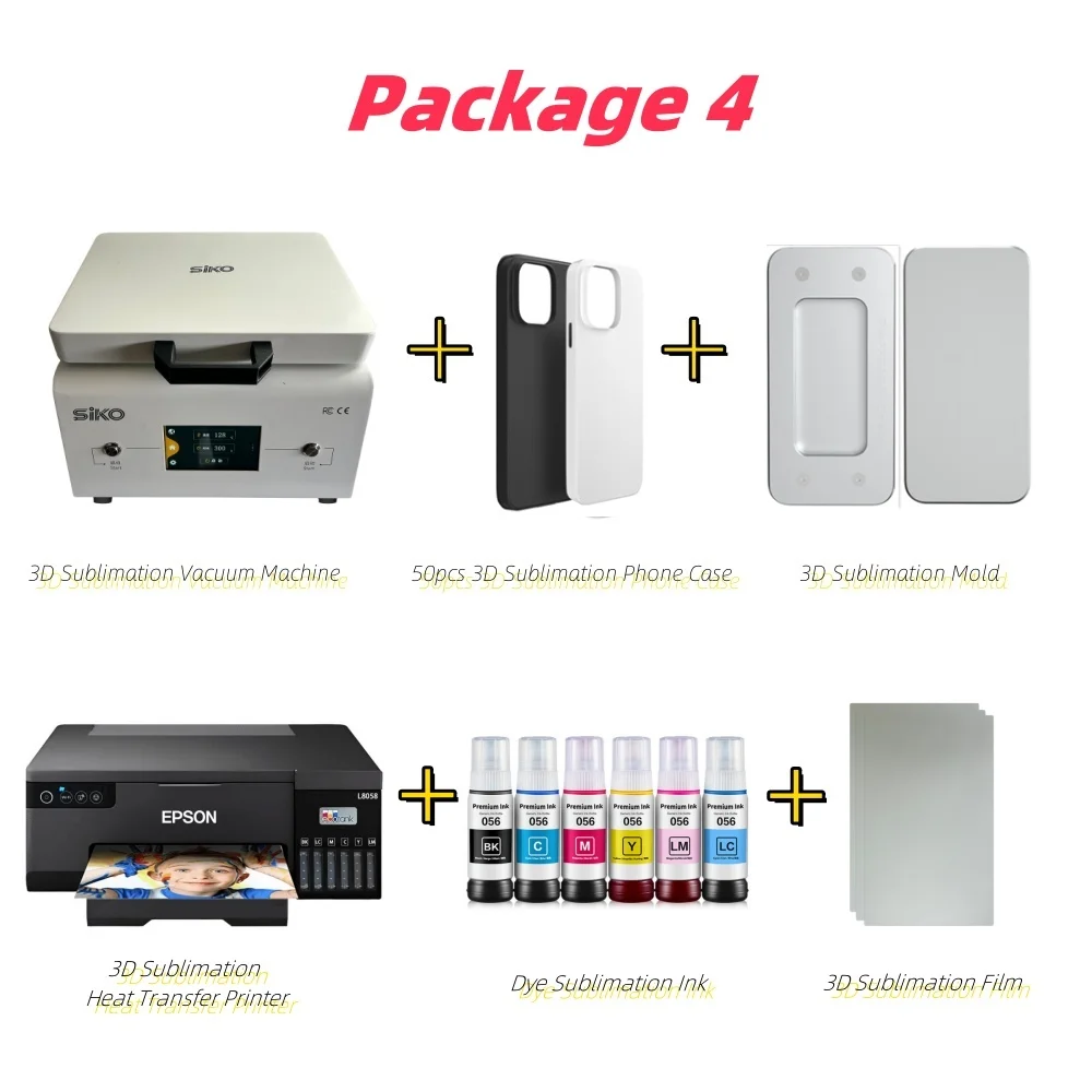 

DON'T ORDER Full Set 3D Sublimation Vacuum Heat Press Machine For IPhone 5-15 Case Printing Part of Digital Printers with Epson