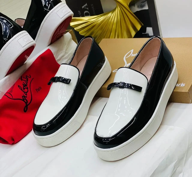 Slipper schwarz weiß Clearance