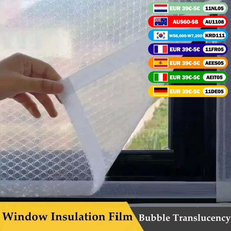 Winter Window Windscreen Bubble Film Windproof Thermal Film Bedroom Sealed Insulation Perforation-free Double Warm Plastic Cloth