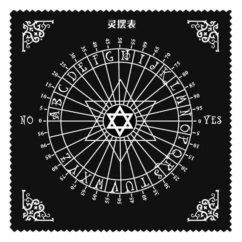 

CM Tarot Tablecloth Black Pendulum Table Spirit Orbiter Divination Props Ling Pendulum Tool Digital Crystal Healing
