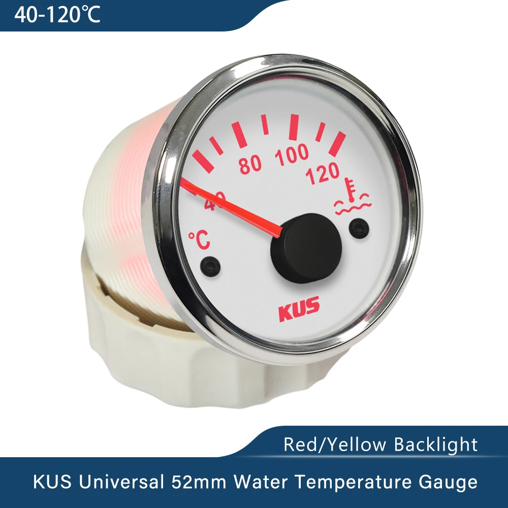 KUSUniversal52mm2CarWaterTempTemperatureGaugeMeterIndicator
