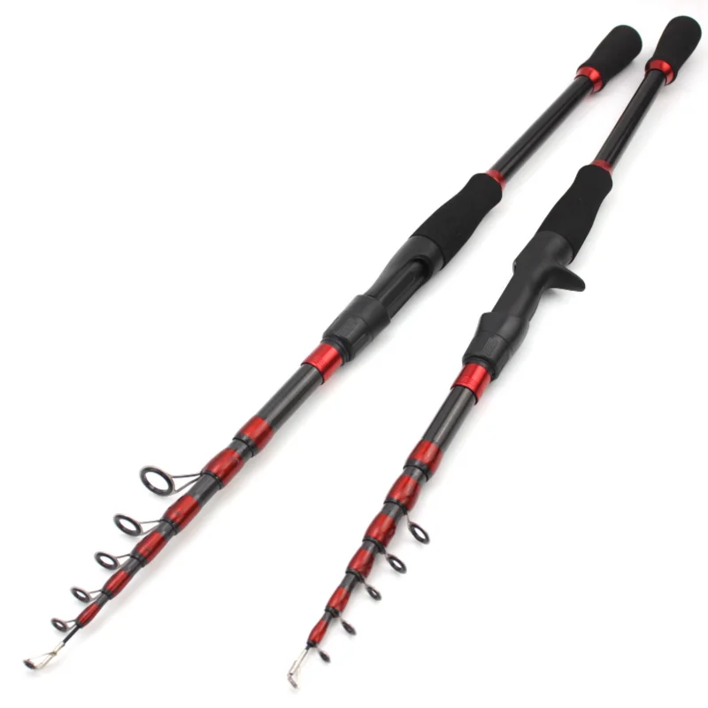 1.65M 2.7M Telescopic Fishing Rod Carbon Fiber Spinning/casting Fishing