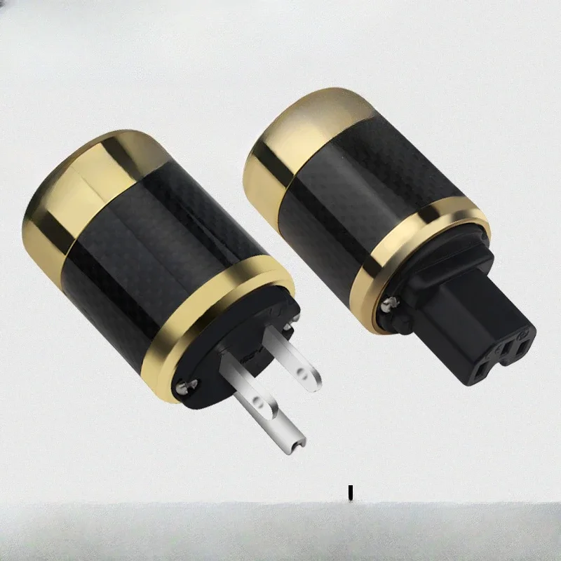 

Fever pure copper power head audio carbon fiber rhodium-plated platinum European standard plug plug tail