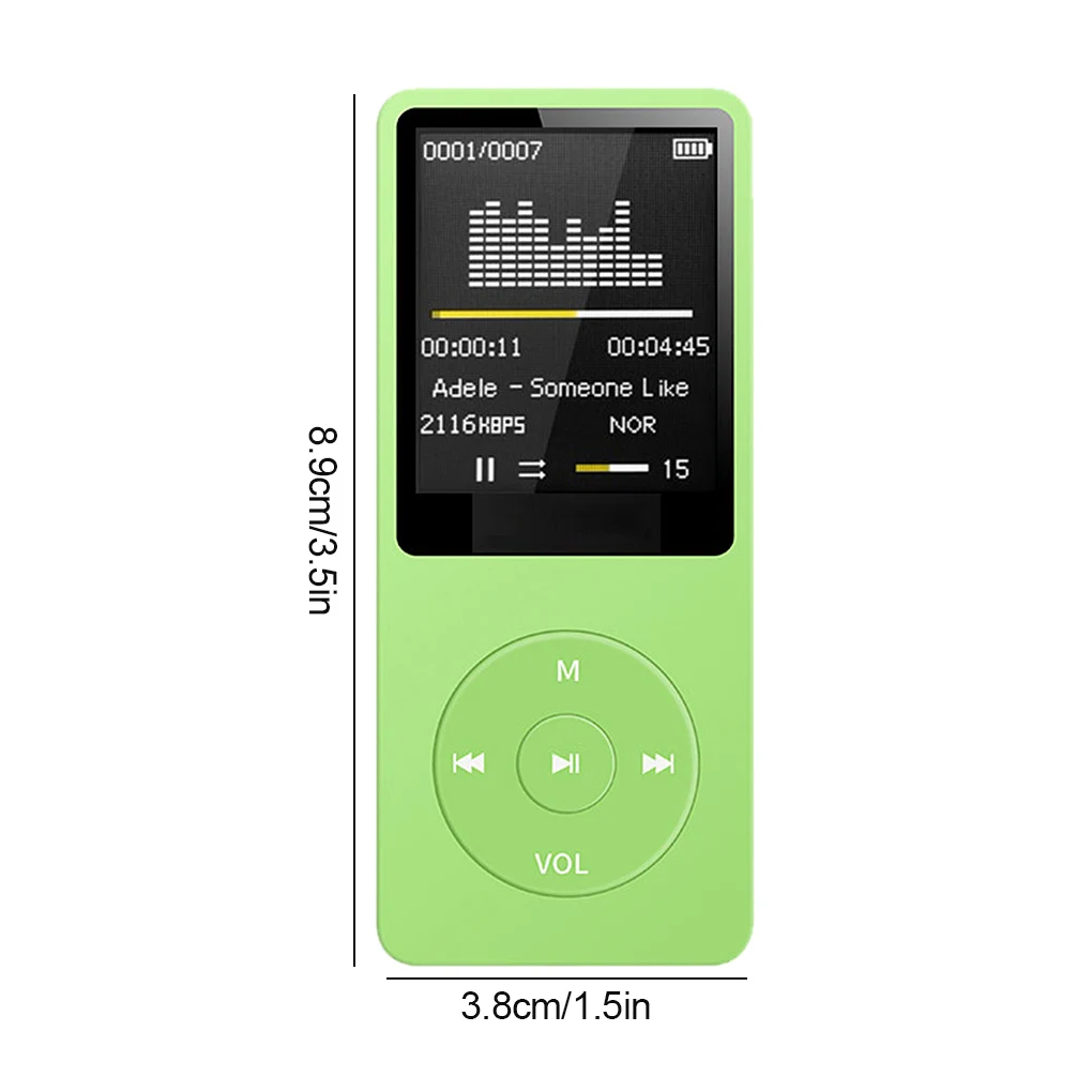 Compact Digital Media Player with USB Charging and Display