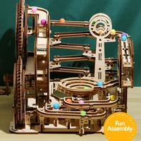 3d Wooden Puzzle Building Model Kits Marble Runs Mechanical Puzzles Self Assembly Toy STEAM Educational Toys for Kids Adult Gift 2