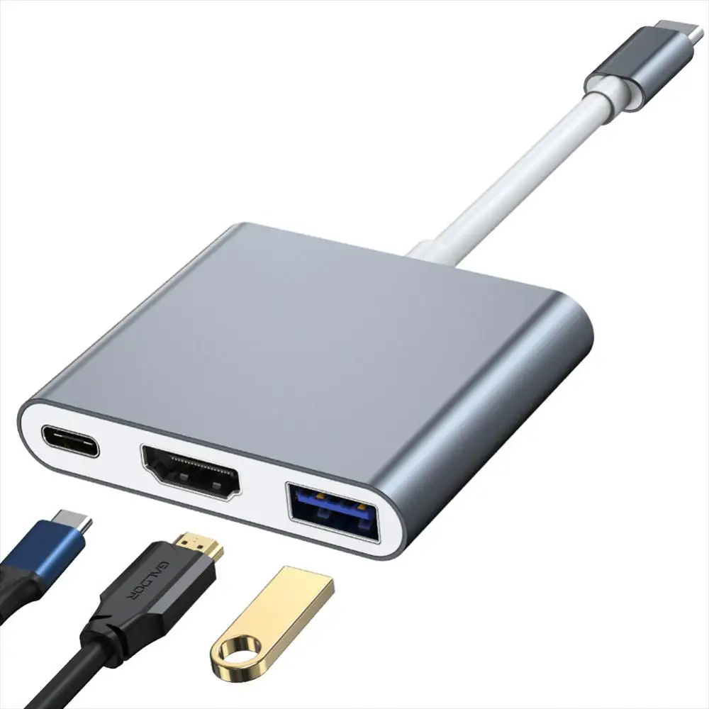 아이패드 2018 2020 S8 플러스 태블릿 PC 액세서리, USB C타입 허브, 4K HDTV, USB 3.0