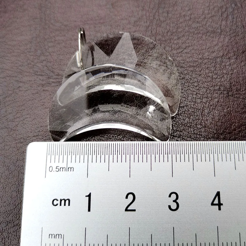 30mm Crystal Moon Suncatcher Chandelier Prism Parts Home Wedding Party Decoration Sun Catcher Pendant DIY Jewelry Making 5pcs sun catcher crystal pendant sun catchers
