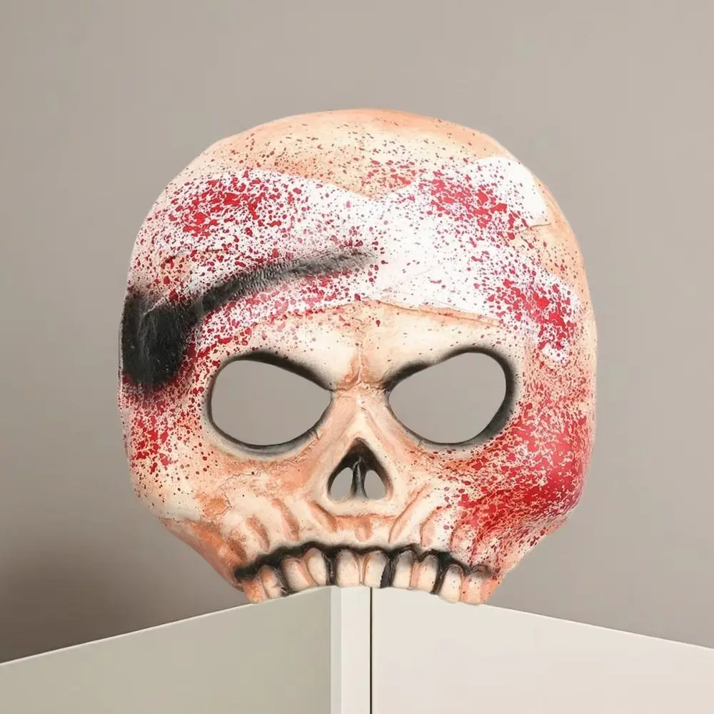 Realistic Halloween Cosplay Mask Creativity Breathable Masquerade Party Mask Elastic Strapy Unisex Bloody Skull Mask