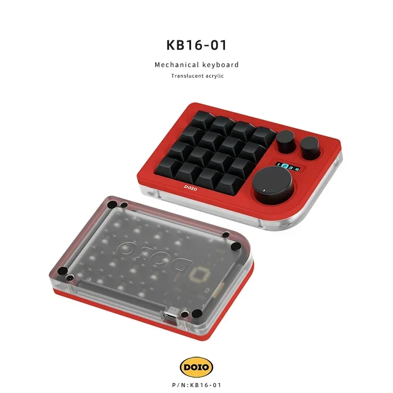 メカニカルキーボードDoio-Kb16-01,デュアルモード,Bluetooth 