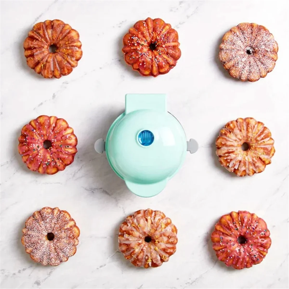 BABZ Min Make-Waffle Household Pumpkin Pie Machine Children Breakfast Machine Mini Baking Mini EU Plug