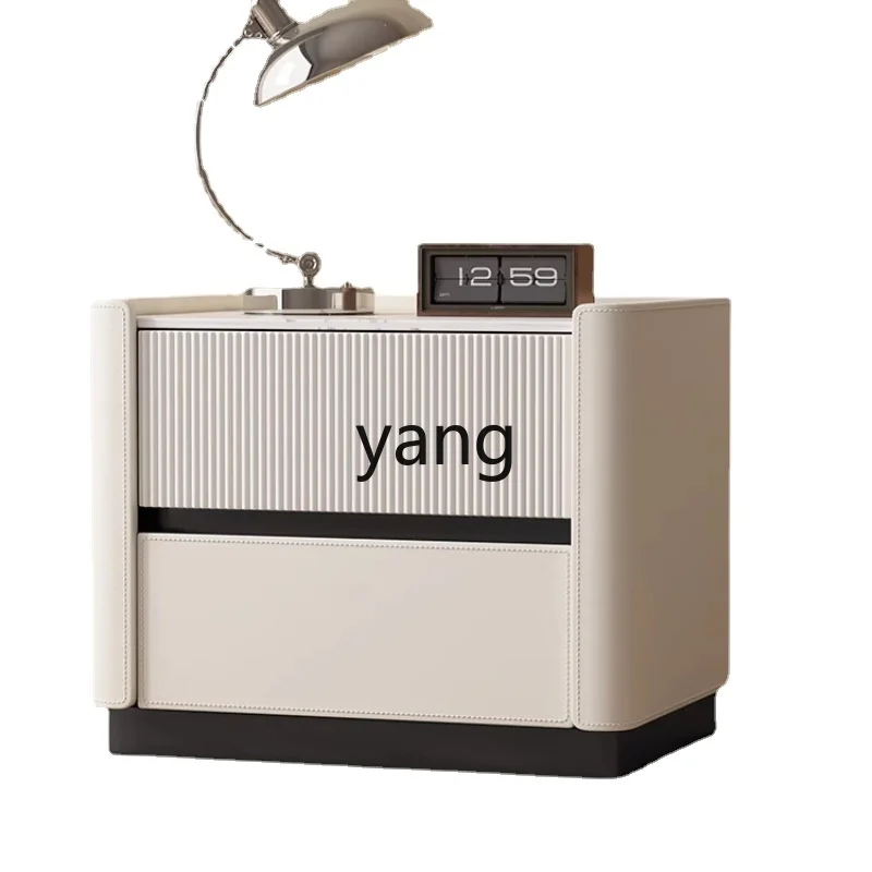 

Yhl Simple and Light Luxury Stone PlateSolid Wood Minimalist Internet Celebrity Small Bedroom Bedside