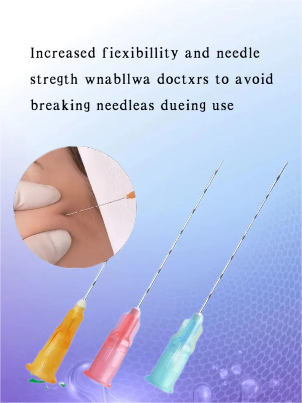 Feine Mikrokanülen aus Korea, stumpfe Nadeln 14G 90MM, Nadelspitzen mit glatten Enden, gekerbte Endo-Nadel, Spritzenwerkzeug, Füllstoff-Injektionswerkzeug – Detail 3