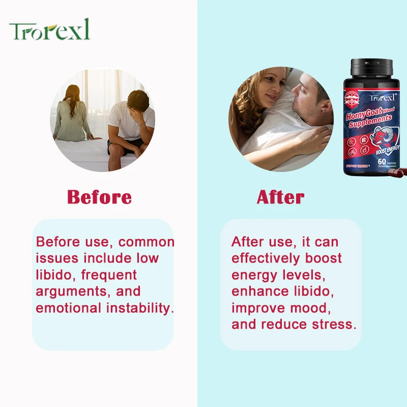 Horny Goat Weed Capsules Organic Pure 60 Capsules Non-GMO
