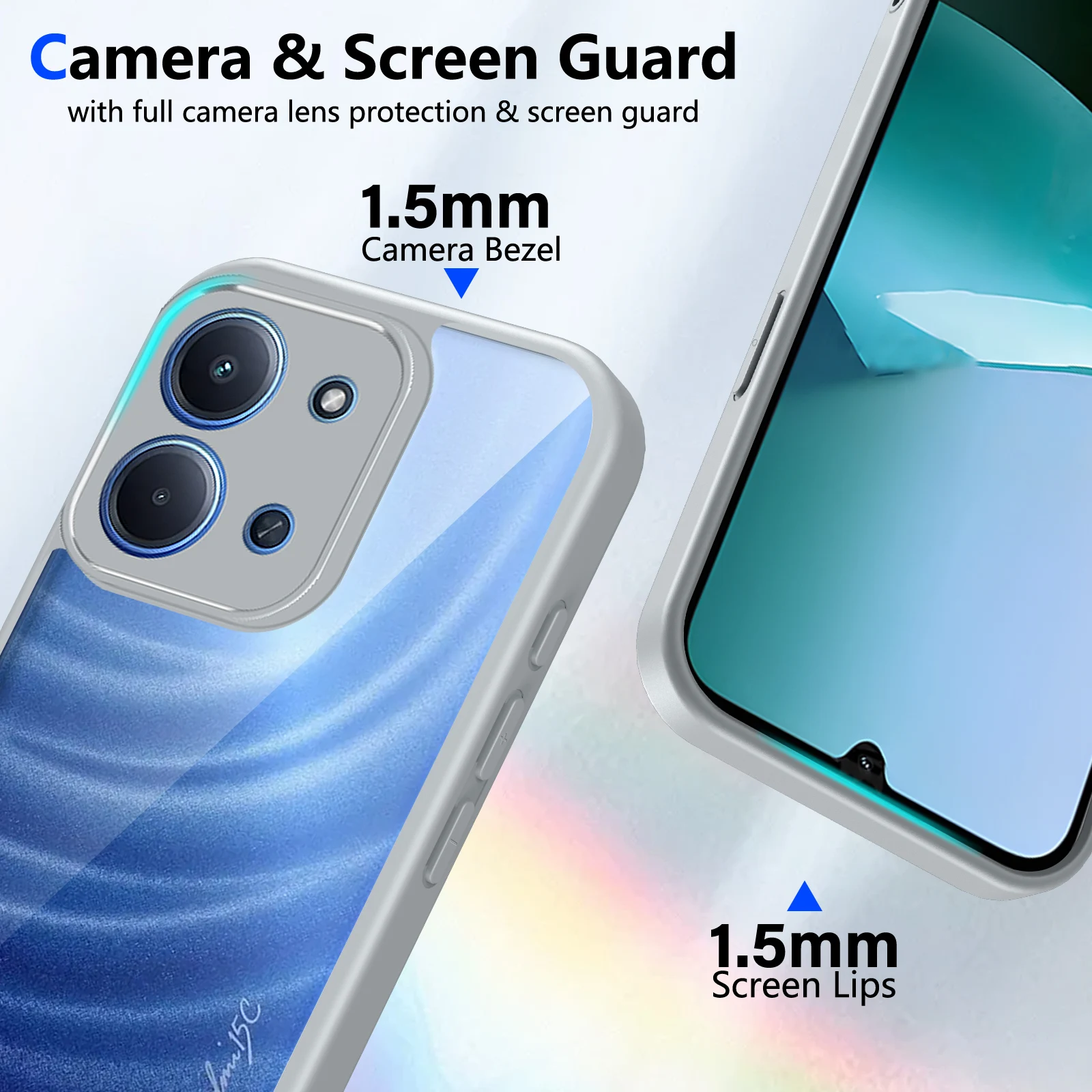 Shockproof Matte Acrylic Clear Hard Phone Case - Armor Protective Design