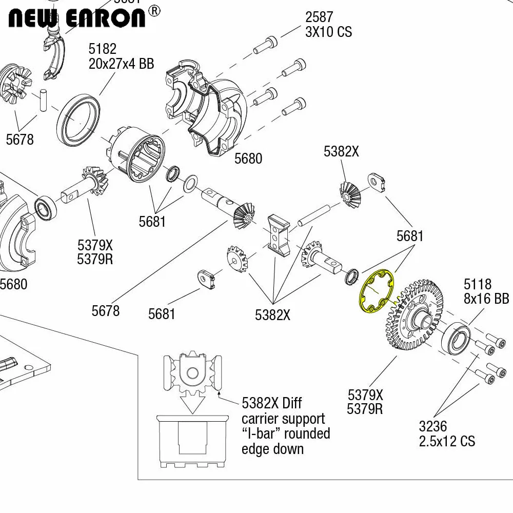 NEW ENRON 4Pcs Rings Differential Diff Case Washer #5681 3978 5381 for RC Car Traxxas 1/10 X0-1 Rustler Slash T-Maxx Slayer Revo
