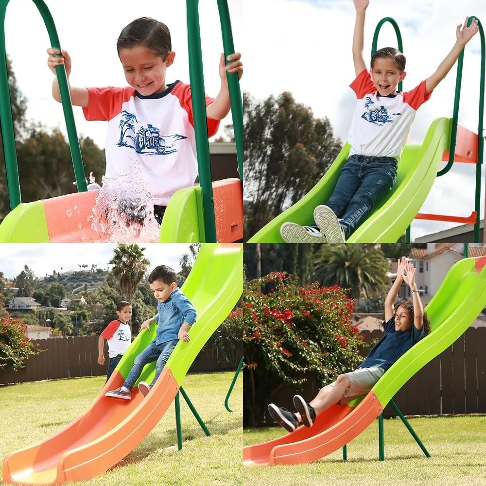 Home Playground Equipment: 10' Indoor/Outdoor Wavy Slide Slides Ages 3 to 10 Child Amusement Park Entertainment Sports