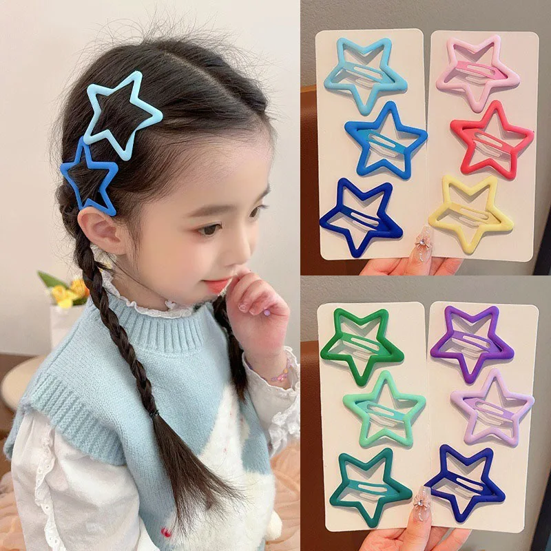 3PCS Star Hair Clip for Children Hairpin Set for Girls Kids Infant Hairpin FJBJ04