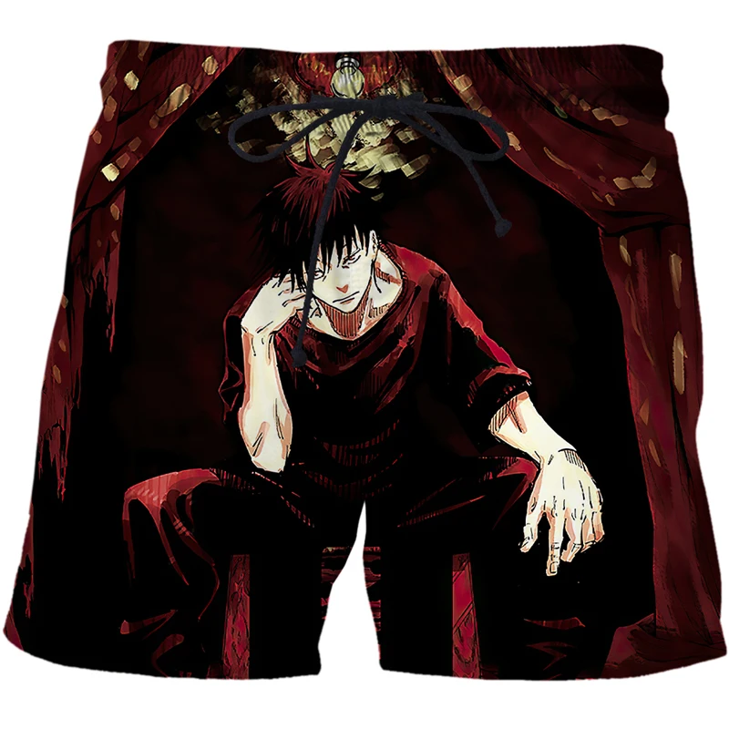 

New Anime Jujutsu Kaisen 3D Printed Swimming Shorts Men Summer Beachwear Loose Swim Trunks Kpop Swimsuits Shorts Beach Shorts