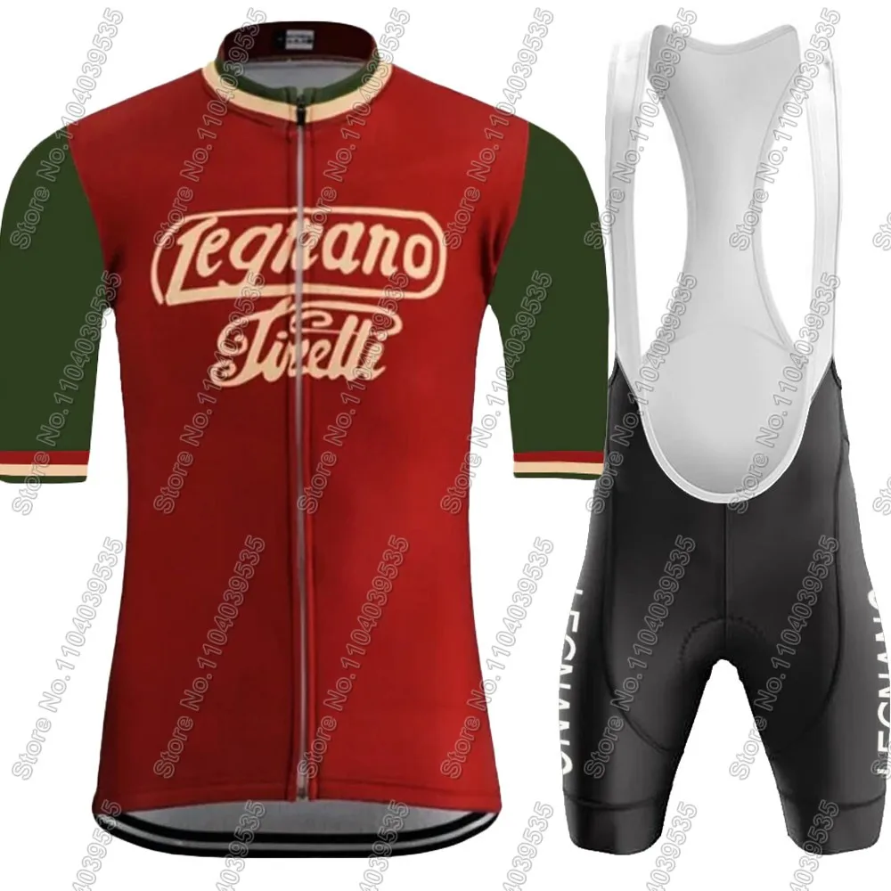 Retro Team Legnano Cycling Jersey Set Vintage Red Clothing Summer Road Bike Shirts Suit Bicycle Bib Shorts MTB Maillot Ropa