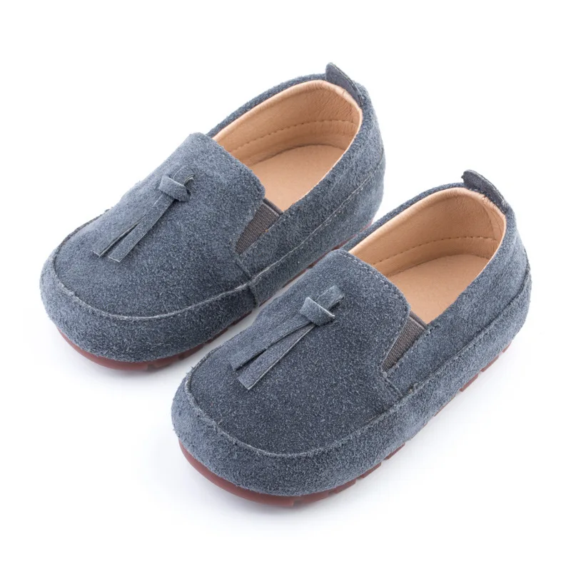 Leather Kids Moccasin Shoes for Autumn
