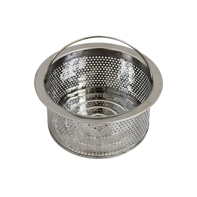 Diamter 135.5mm Sink Filter Basket, 2mm Filter Hole Kitchen Sink Strainer, Stainless Steel Waste Plug Drain Stopper Mesh Basket