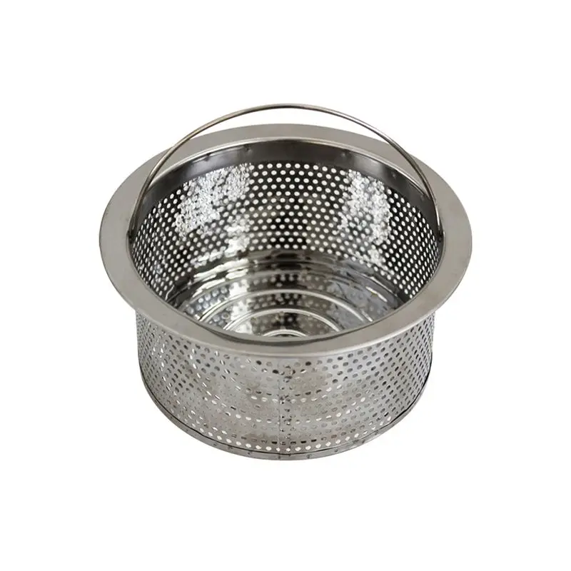 Diamter 135.5mm Sink Filter Basket 2mm Filter Hole Kitchen Sink Strainer Stainless Steel Waste Plug Drain Stopper Mesh Basket