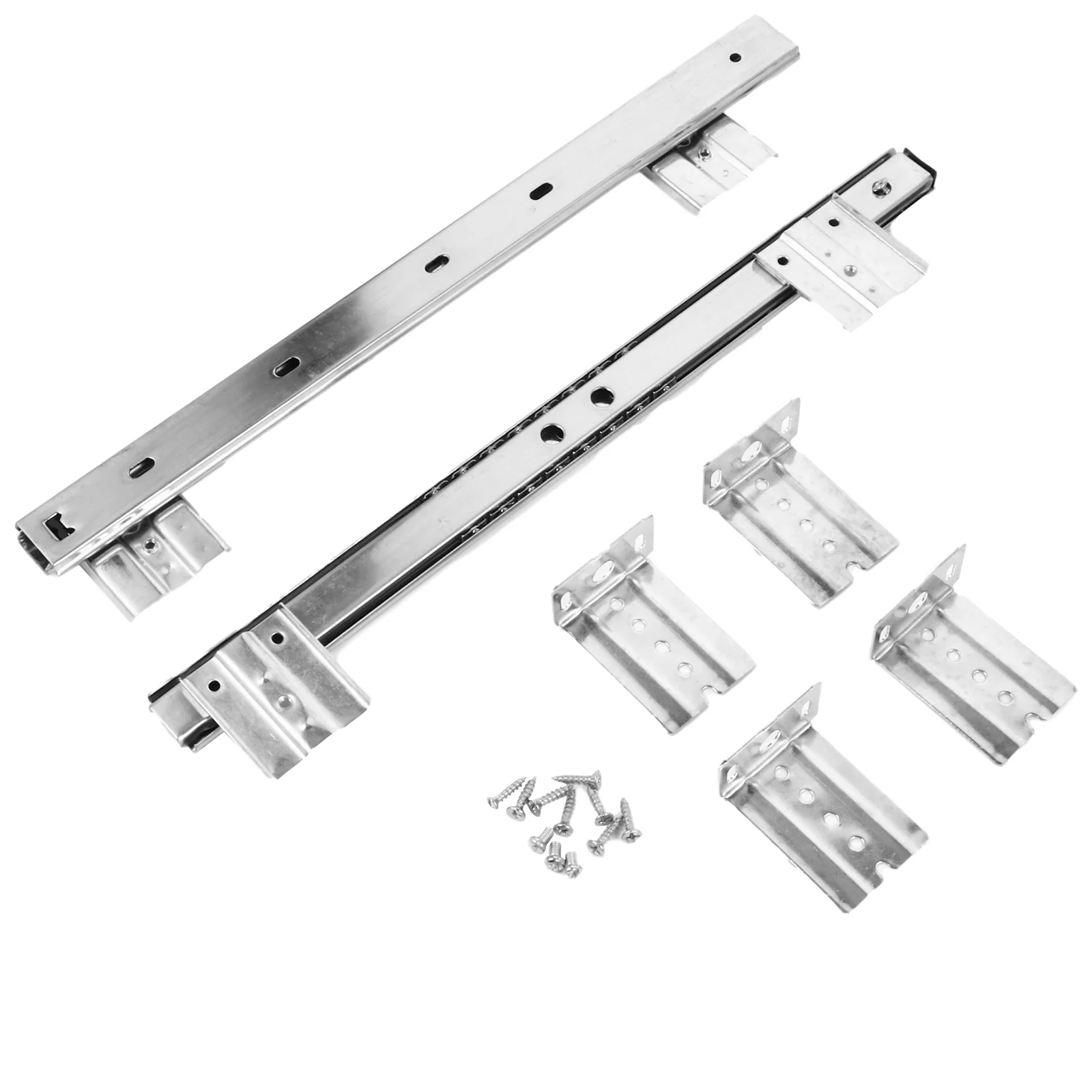 

Keyboard drawer rail Desk Tray Slide Rail Track Bearing Adjustable Steel Side Mount Suites Underdesk ( Silver )