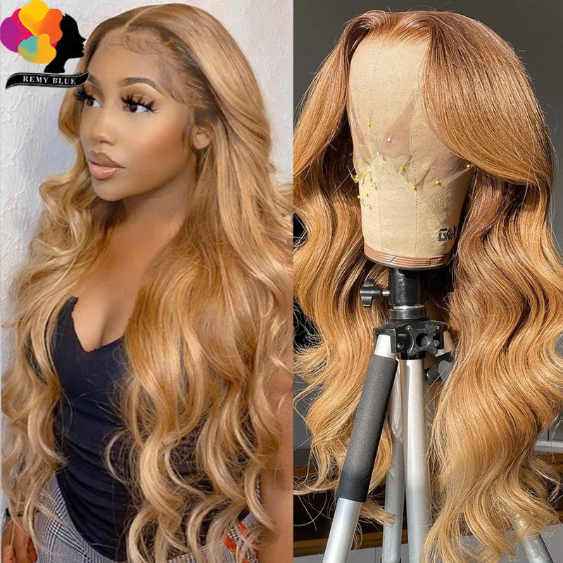 Frontal Ginger Human Hair Wig Lace Wig 13*4 Blonde Remyblue Hair