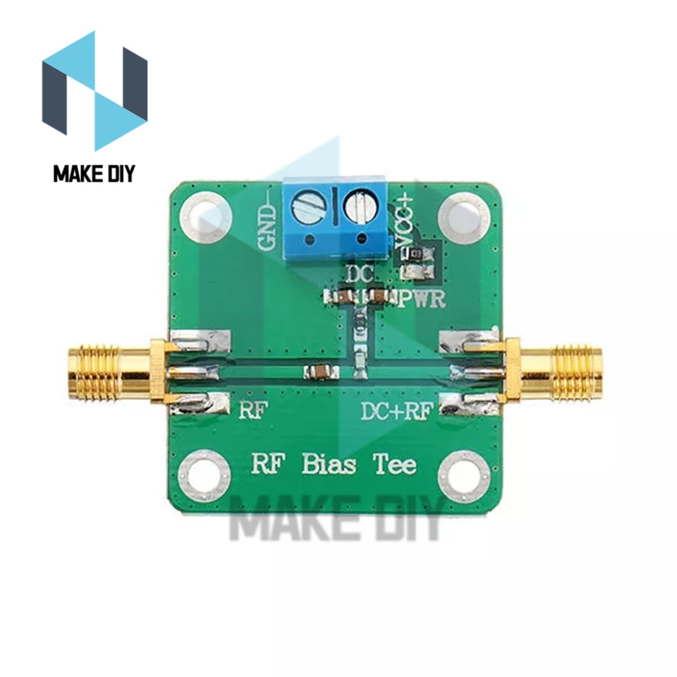 RF DC Bias Tee 10 6000MHz SMA K Connector 50V 500mA For HAM Radio Short