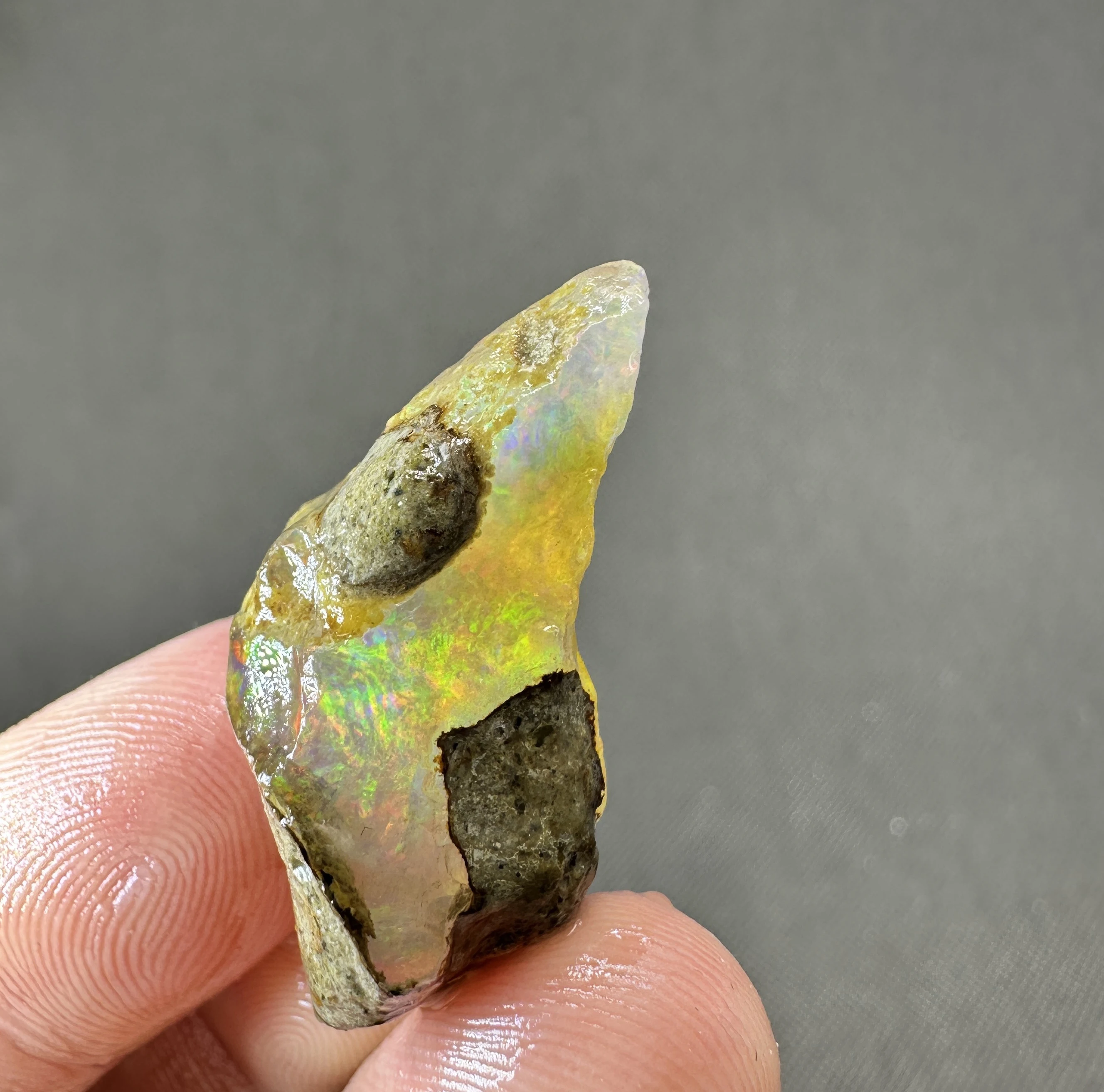 6 g Natural rare color Ethiopia water Opal gem mineral specimen + healing quartz crystals and stones rock gemstone 2