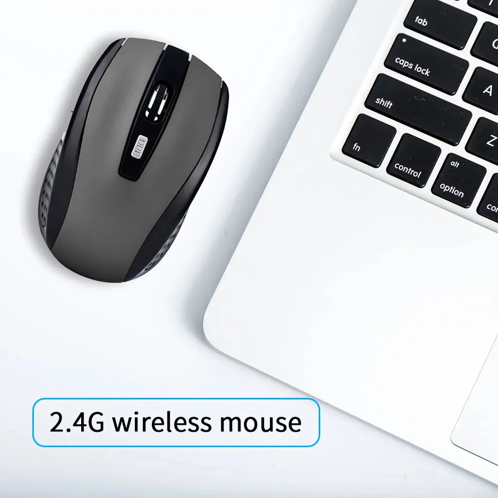 KEBIDUMEI 2.4G 무선 마우스 휴대용 모바일 광학 오피스 마우스 노트북 PC 노트북 맥북용 조정 가능한 DPI 레벨