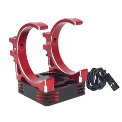 YSIDO High-Performance Motor Cooling Fan with Holder - 40x40mm Premium Aluminum Fan for RC Cars (Red)