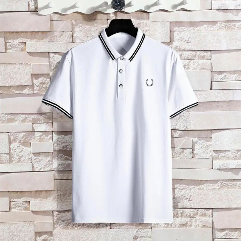 

Повседневная мужская верхняя одежда, пуловер с отложным воротником, облегающая Мужская рубашка с отложным воротником, однотонная свободная футболка