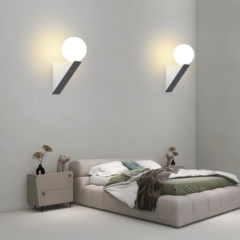 Indoor Wall Lamps for Corridor Aisle Balcony with Glass Ball Modern G9 9W LED Wall Lighting Wall Sconce for Bedroom Living Room - 2