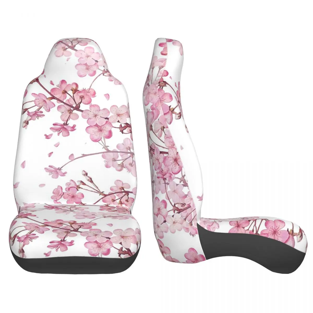 Sakura Cherry Blossom Car Seat Cover Set 2 Pcs for Cars Auto SUV Universal Protector Accessories