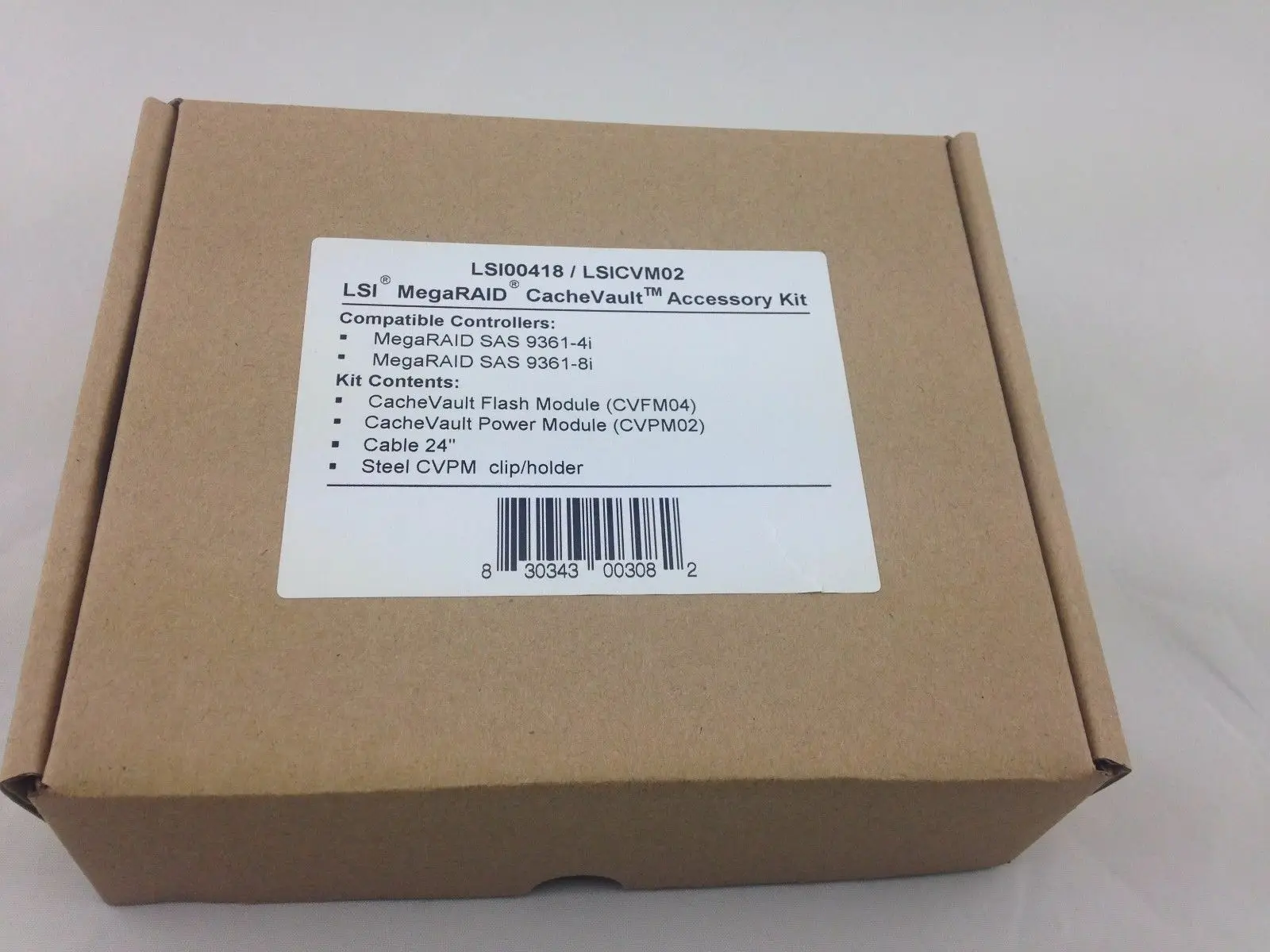 

LSI00418, LSICVM 02 Cache Vault Kit with Module + Cable For MegaRAID 9361