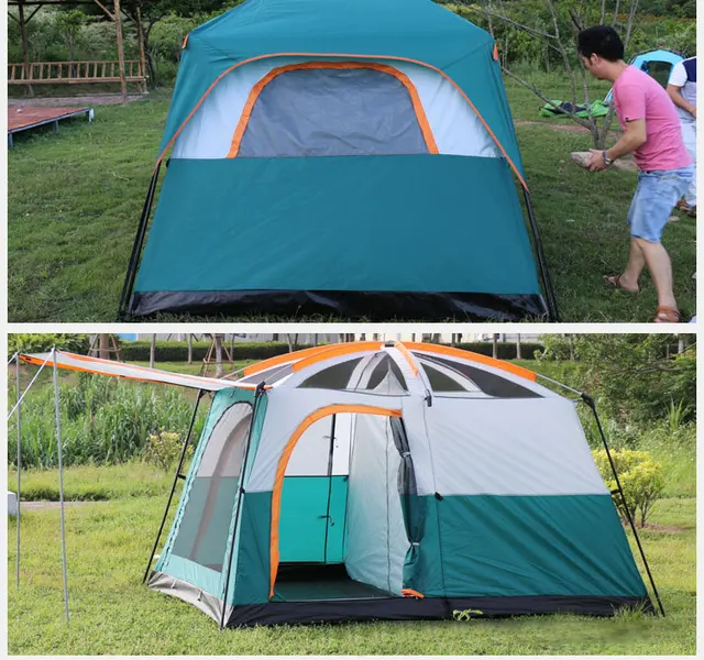 Spedizione gratuita tenda attrezzatura da campeggio doppio strato Glamping  famiglia tenda borsa di stoccaggio tendine da campeggio all'aperto  forniture da campeggio - AliExpress