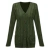 Womens Casual Knit Cardigan Top Sweater Large Size Loose Button Up Cardigan Sweaters For Women Long Knit Cardigans With Pockets 4