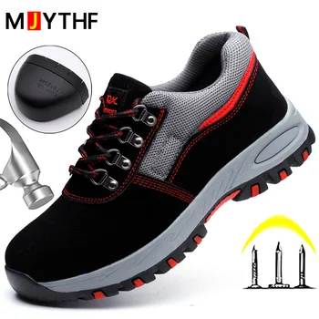 Scarpe da uomo indistruttibili Scarpe antinfortunistiche antiforatura Sneakers da lavoro Scarpe da trekking maschili Scarpe con punta in acciaio anti-sfondamento Calzature di sicurezza 1