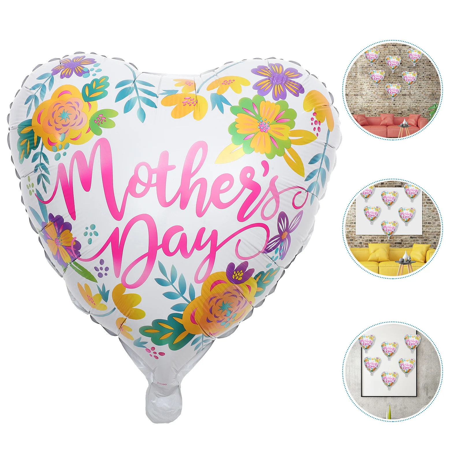 

10 Pcs Mother's Day Balloons Happy Mothers Aluminum Foil Mom Decorations for Party