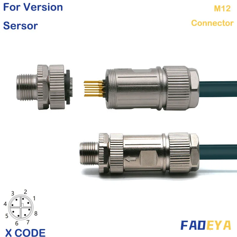Фото M12 Ethernet, разъем версии, r 8-ядерный, X-код №3