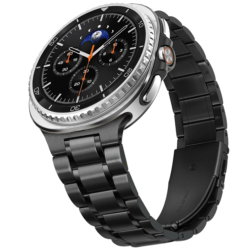 Premium Stainless Steel Smartwatch Band - Elegant Metal Bracelet Replacement Strap