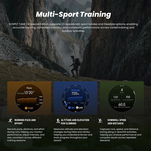 KOSPET TANK T4 GPS Smartwatch - Image 4