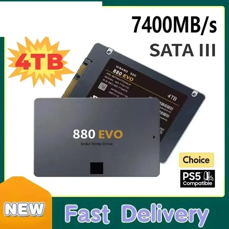 노트북용 4TB SSD 외장 하드 디스크 내장 하드 드라이브용 Sata3 인터페이스 휴대용 고속 솔리드 스테이트 드라이브