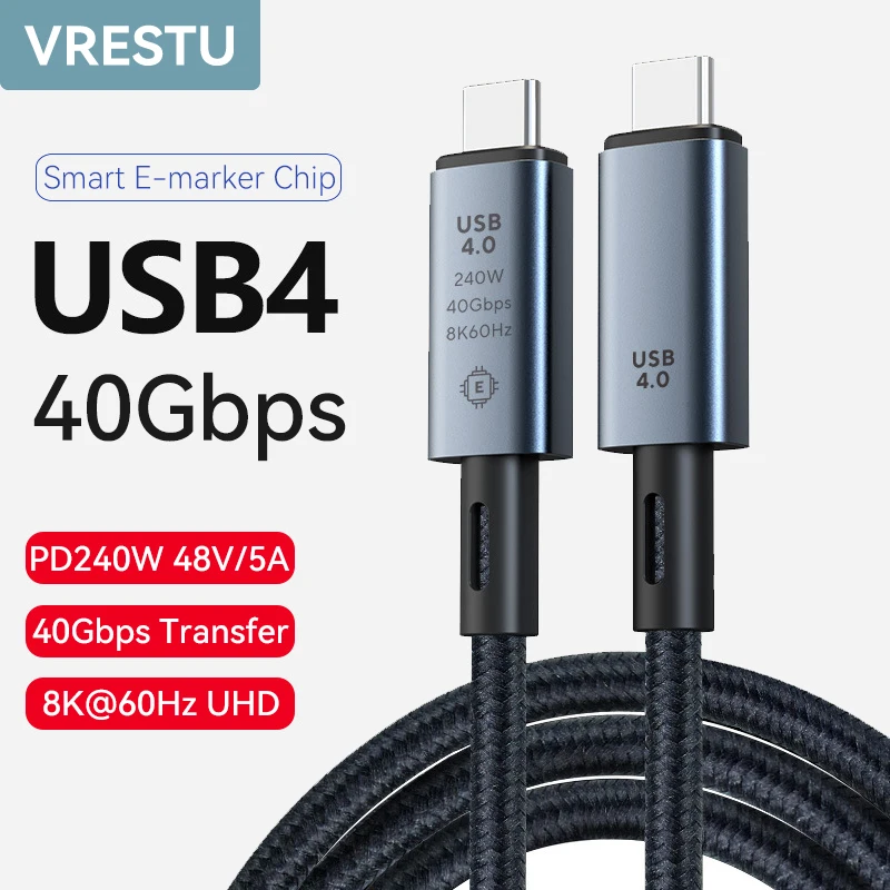 DriverGenius SaranX-PD240 | Triple-Mode USB4.0 40Gbps USB-C to C Cable
