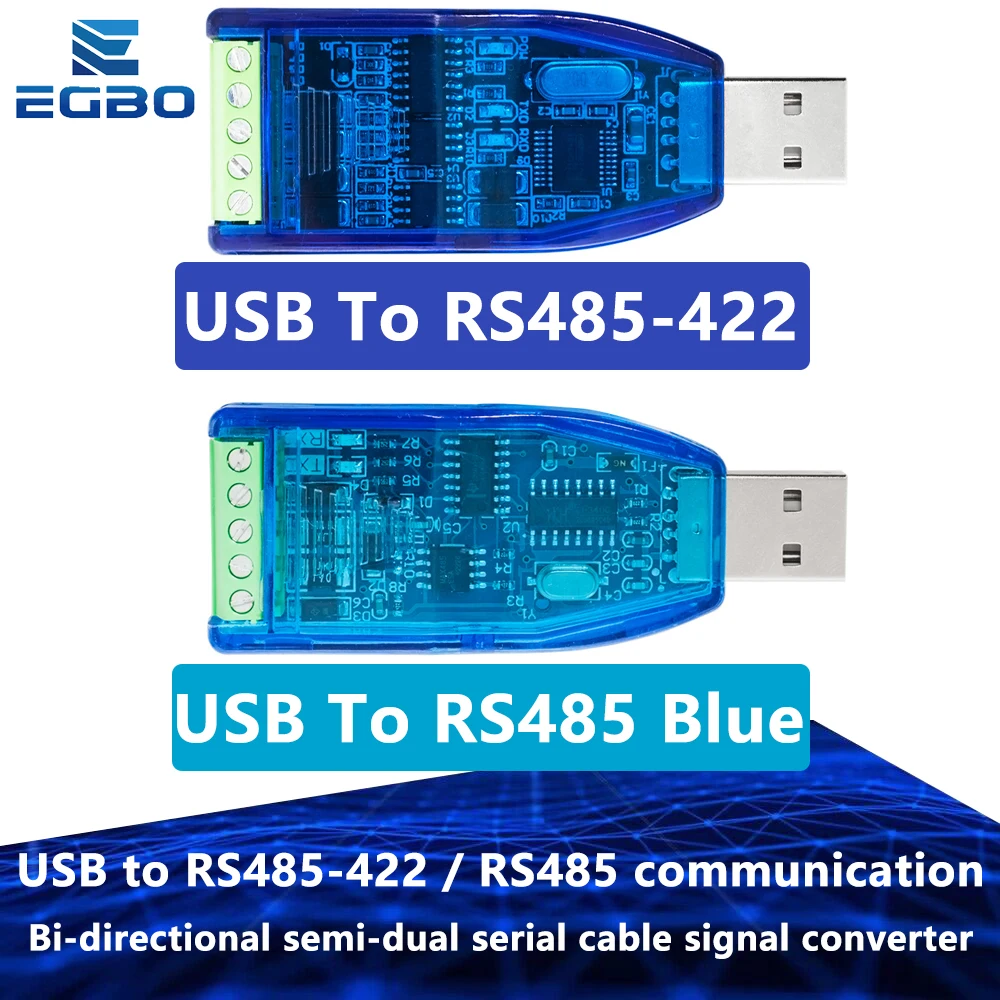 1~10PCS EGBO Industrieller USB-zu-RS485/422-Konverter mit verbessertem Schutz, CH340 RS485-Konverter für Arduino