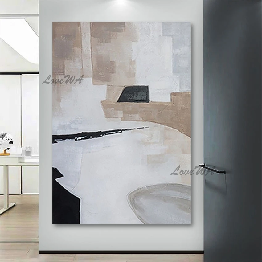

Modern Art Paintings Colors Blocks Abstract Oil Painting 1 Panel Set Wall Canvas Art For House Corridor Decoration Picture