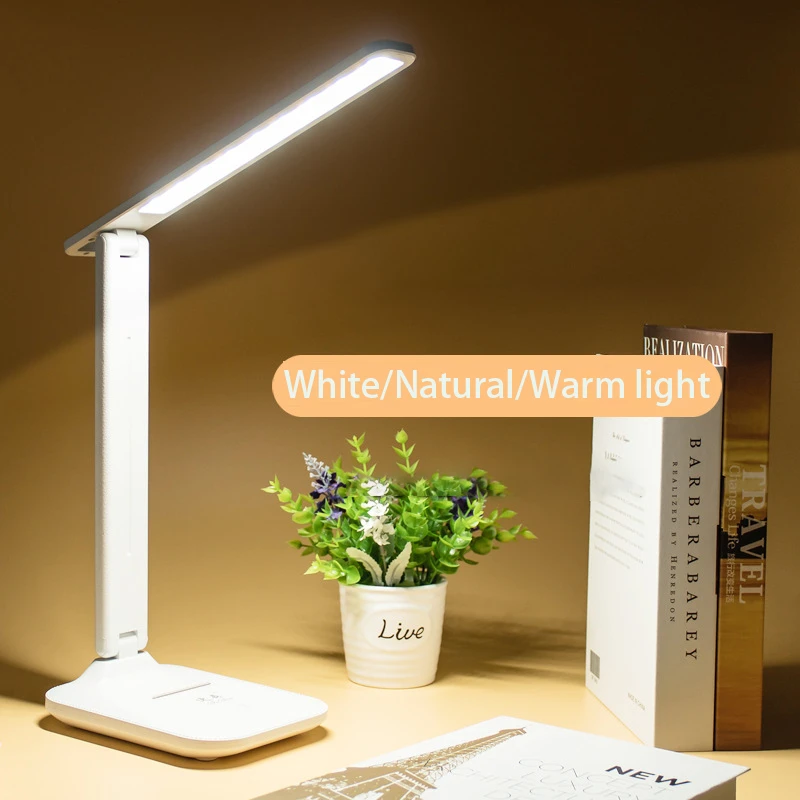 6000K USB Rechargeable Table Lamp With Battery Stepless Dimming